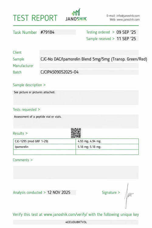 CJC-no DAC / Ipamorelin Blend – 5mg/5mg